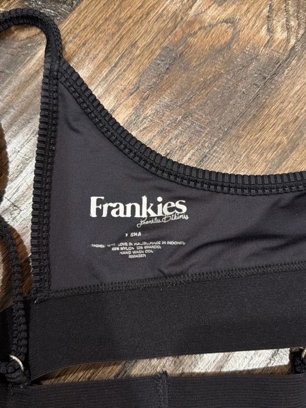 Frankie's Bikinis Black Ribbed High-Waist Two-Piece